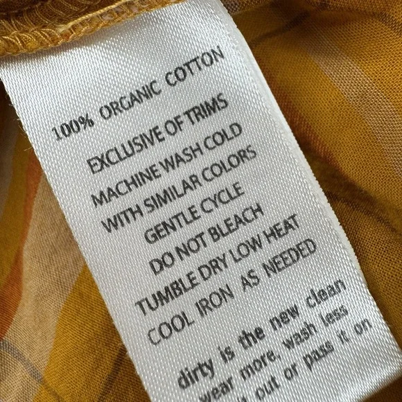 Toad &Co Organic Cotton Plaid Dress S Prairie Cottage Earthy Sustainable Smocked - Picture 7 of 10